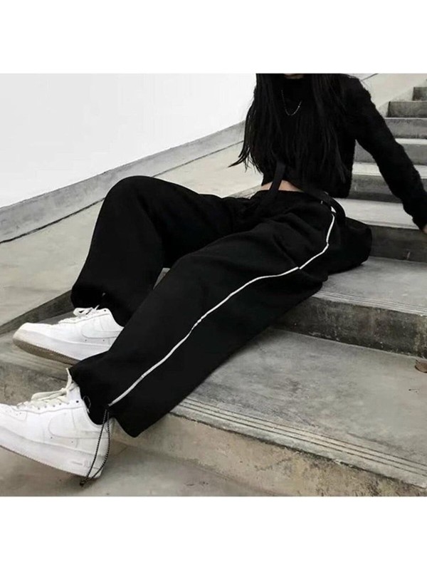 Touz Harajuku Zip Detail Black Tracksuit Oversize Eşofman Fiyatı 5508