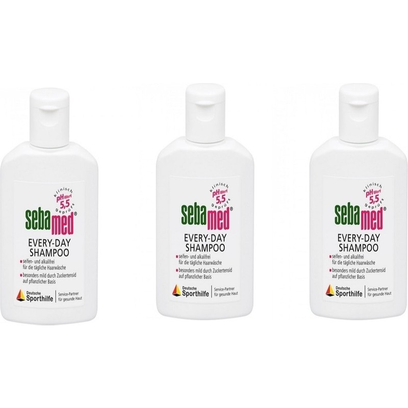 Sebamed Everyday Shampoo - Normal ve Kuru Saçlar Için 3 Adet 50 ml Seyahat Boy Sık Kullanım