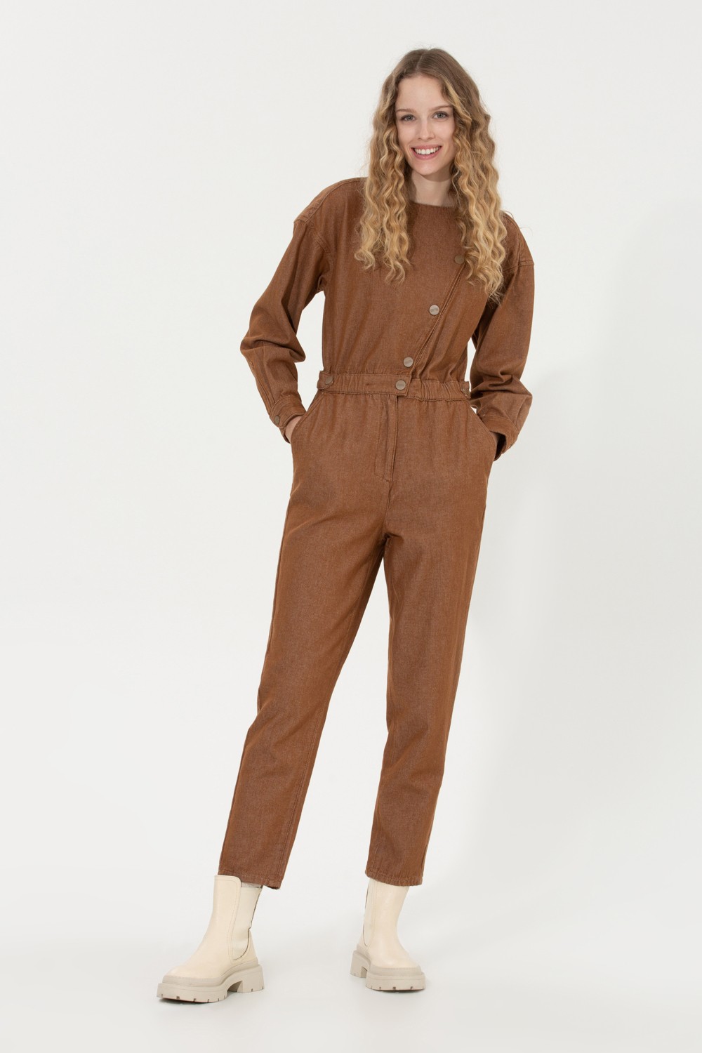 U.S. Polo Assn. 50256772-DN0031 Kadın Kahverengi Jean Tulum