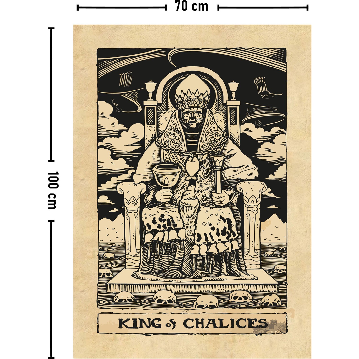 Vagonik Tarot Kartı King Of Chalices Duvar Örtüsü Halısı Fiyatı
