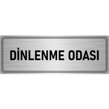 Özarslan Dizayn Metal Yönlendirme Levhası Departman Kapı Isimliği Dinlenme Odası 7x20 cm Gümüş Renk