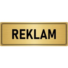 Özarslan Dizayn Metal Yönlendirme Levhası Departman Kapı Isimliği Reklam 7x20 cm Altın Renk
