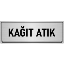 Özarslan Dizayn Metal Yönlendirme Levhası Departman Kapı Isimliği Kağıt Atık 5x20 cm Gümüş Renk