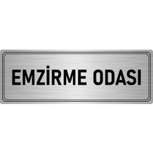 Özarslan Dizayn Metal Yönlendirme Levhası Departman Kapı Isimliği Emzirme Odası 10x20 cm Gümüş Renk