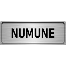 Özarslan Dizayn Metal Yönlendirme Levhası Departman Kapı Isimliği Numune 7x20 cm Gümüş Renk