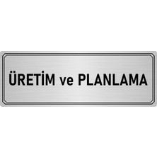 Özarslan Dizayn Metal Yönlendirme Levhası Departman Kapı Isimliği Üretim ve Planlama 10x20 cm Gümüş Renk