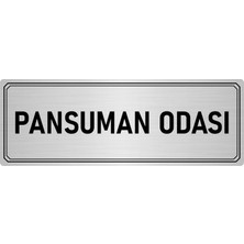 Özarslan Dizayn Metal Yönlendirme Levhası Departman Kapı Isimliği Pansuman Odası 7x20 cm Gümüş Renk