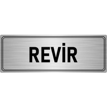 Özarslan Dizayn Metal Yönlendirme Levhası Departman Kapı Isimliği Revir 10x20 cm Gümüş Renk