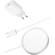 Iphone 11SERI / 12 Serı /  13 Serı /14 -15 Serı  Uyumlu  Kablosuz Magsafe Manyetik Şarj ve 15W Adaptör Seti