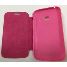 İksir Samsung Galaxy Y Duos S6102 Için Flip Cover Kapaklı Kılıf Pembe