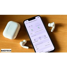 Baiztech Iphone Uyumlu Air-podss Anc Pro Şefaf Mod & Gürültü Önleyici Aktif Ios & Android Uyumlu Bluetooth Kulaklık