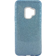 FitCase Samsung S9 (G960) 3in1 Simli Silikon Arka Kapak Mavi