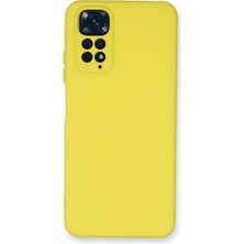 Happycase Lansman Xiaomi Redmi Note 11 Kılıf Nano Içi Kadife  Silikon - Sarı