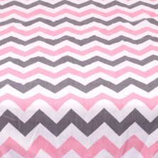 Baby Meva Pembe Zigzag Lastikli Çarşaf 70 x 110 cm