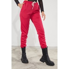 Twenty3 Kadın Basic 3 Iplik Şardonlu Paçası Lastikli Kalın Jogger Eşofman Altı
