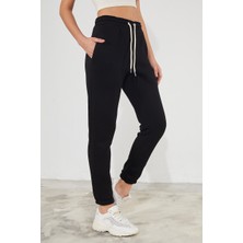 Twenty3 Kadın Basic 3 Iplik Şardonlu Paçası Lastikli Kalın Jogger Eşofman Altı