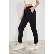 Twenty3 Kadın Basic 3 Iplik Şardonlu Paçası Lastikli Kalın Jogger Eşofman Altı