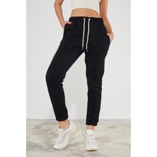 Twenty3 Kadın Basic 3 Iplik Şardonlu Paçası Lastikli Kalın Jogger Eşofman Altı