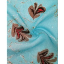ElifEbru Exclusive Handicrafts Ebru Sanatı El Yapımı Özel Koleksiyon Sarı Ipek Fular OZLKF106