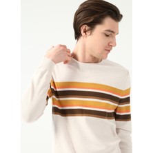 U.S. Polo Assn. Bisiklet Yaka Ekru Erkek Kazak BOSTON-SK22