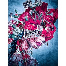 Hobi Tedarik Gül Kız Çerçeveli 70X90 Sayılarla Boyama Hobi Seti