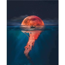 Hobi Tedarik Denizaltı Dolunay Çerçeveli 70X90 Sayılarla Boyama Hobi Seti