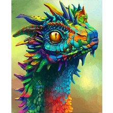 Hobi Tedarik Rengarenk Dragoncuk Çerçeveli 60X75 Sayılarla Boyama Hobi Seti
