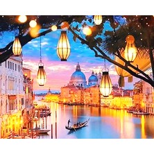 Hobi Tedarik Venedik Akşamı Çerçeveli 60X75 Sayılarla Boyama Hobi Seti