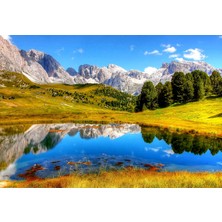 Hobi Tedarik Suya Yakın Dağlar Çerçeveli 60X75 Sayılarla Boyama Hobi Seti