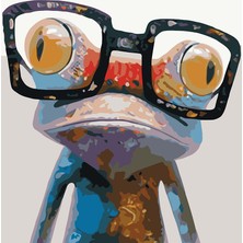 Hobi Tedarik Gözlüklü Kurbağa Çerçeveli 60X75 Sayılarla Boyama Hobi Seti