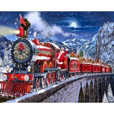 Hobi Tedarik Kış Ekspresi Çerçeveli 50X65 Sayılarla Boyama Hobi Seti