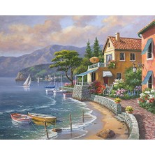 Hobi Tedarik Göl Kenarı Manzarası Çerçeveli 50X65 Sayılarla Boyama Hobi Seti