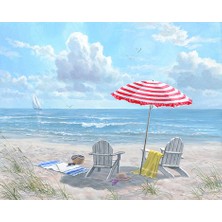 Hobi Tedarik Plaj Günü Çerçeveli 60X75 Sayılarla Boyama Hobi Seti