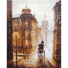 Hobi Tedarik Eski Avrupa 1 Çerçeveli 60X75 Sayılarla Boyama Hobi Seti