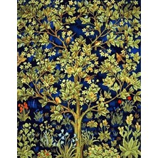 Hobi Tedarik William Morris Hayat Ağacı Çerçeveli 60X75 Sayılarla Boyama Hobi Seti