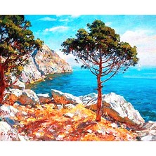 Hobi Tedarik Okyanus Manzarası  Çerçeveli 60X75 Sayılarla Boyama Hobi Seti