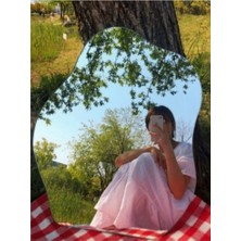 Evcazım Asimetrik Dekoratif Çerçevesiz Makyaj Duvar Boy Aynası Bulut Cloud Mirror