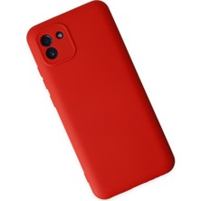 Happycase Lansman Samsung Galaxy A03 Kılıf Nano Içi Kadife  Silikon - Kırmızı