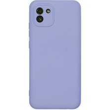 Happycase Lansman Samsung Galaxy A03 Kılıf Nano Içi Kadife  Silikon - Lila