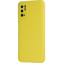 Happycase Lansman Xiaomi Poco M3 Pro Kılıf Nano Içi Kadife  Silikon - Sarı