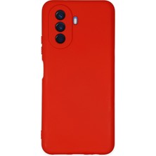 Bilişim Aksesuar Lansman Huawei Nova Y70 Kılıf Nano Içi Kadife  Silikon - Kırmızı