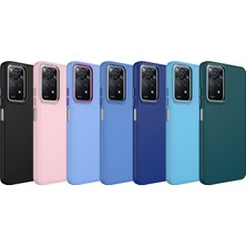 Kny Xiaomi Redmi Note 11 Kılıf Metal Kamera Koruma Çerçeveli Mat Luna Silikon