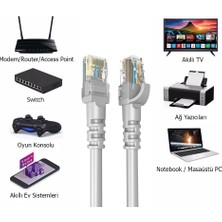 Derkab 1 Metre Cat6 Network-Ağ-Ethernet Kablosu Gri
