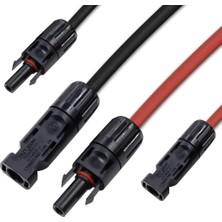 YCK Solar Solar Kablo 6 Mm2 Kırmızı-Siyah 10+10 Toplam 20 Metre- 2 Set Mc4 Konnektörlü