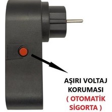 Airstorr Akım Korumalı 2,1A 3 USB Li Çocuk Korumalı Fiş Priz Siyah FTR_07