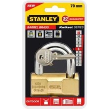 Stanley S742-048 Asma Kilit Katı Pirinç Varil Tipi 70MM