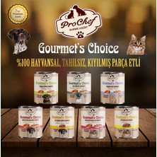 Prochef 20 Adet Gourmet's Choice Av Köpeği Maması | 415 gr Somon Balıklı & Kuzu Etli Konserve Yaş Mama