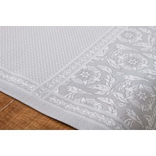 Finezza Iris Jaka Rpolyester Kumaş Gri Runner 45X150 cm - 1411