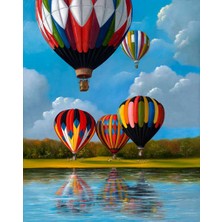 Hobi Tedarik Hayallere Yolculuk Çerçeveli 90X110 Sayılarla Boyama Hobi Seti