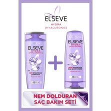 Elseve Hydra [Hyaluronic] Nem Dolduran Şampuan 390ml Ve Nemi Hapseden Saç Bakım Kremi 390ml